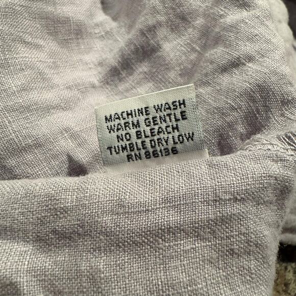 Bryn Walker Tunic Top Linen Lagenlook Minimalist Coastal Grandma Button Up Large - Picture 7 of 9